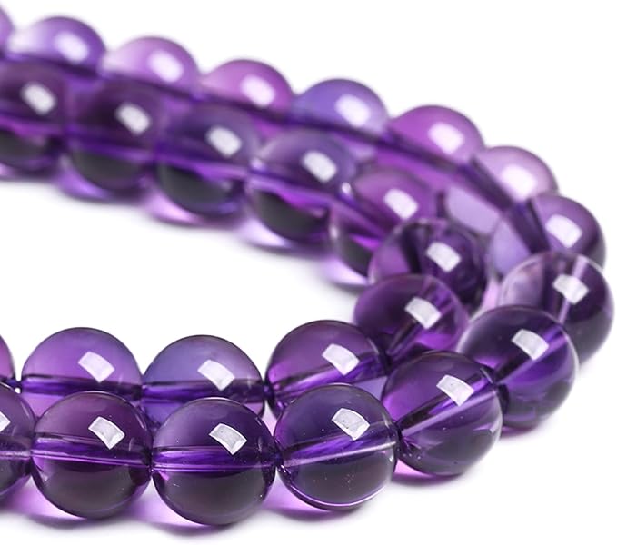 6MM 60PCS Natural Stone Clean Amethyst 3A Grade Crystal Loose Beads for Jewelry Making DIY Bracelet