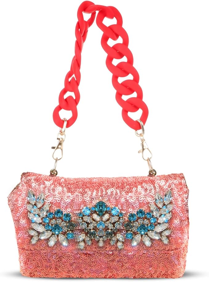TENDYCOCO Chains Straps Resin Thick Chain Bag Red Straps Replacement Bag Belts Handbag Accessories Fashion for Women Girls