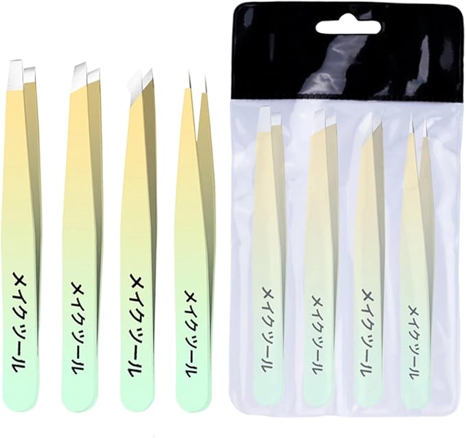 Tweezer Set Professional Stainless Steel Tweezers For Eyebrow Precisions For Facials Hair Splinters Ingrown Hair Removal Eyebrow Tweezers