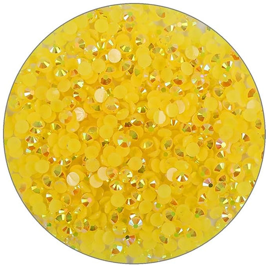 1000 Pieces SS20 5mm Flatback Rhinestones Clear Glasses Round Gems AB Crystals for Nail Art DIY Crafts Clothes Glitter Stones （Orange Yellow）