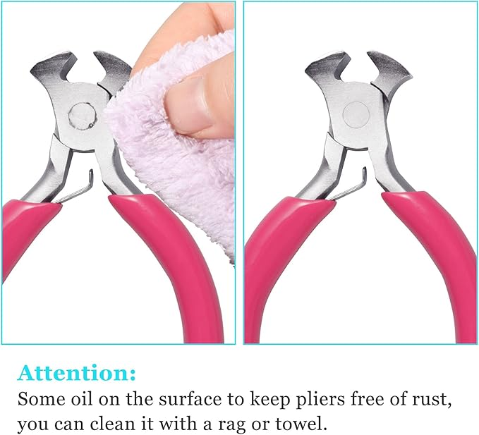 SPEEDWOX Mini End Nipper, 3" End Cutting Pliers with Pink PVC Handle, Jewelry Pliers for Beading Jewelry Making Wire Wrapping DIY Craft Hobby Supplies
