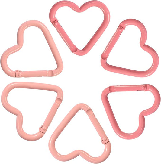 6Pack Carabiners Hook Clips Camping Accessories,Versatile Aluminum Key Holder for Outdoor Travel and Daily