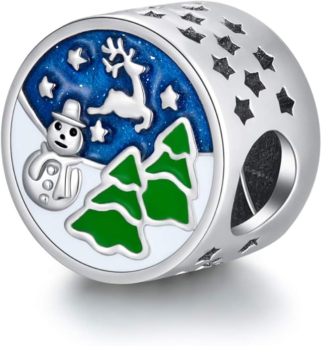 LONAGO 925 Sterling Silver Personalized Photo Charm Fit Compatible for Bracelet Necklace Customized Heart Round Shape Picture Bead