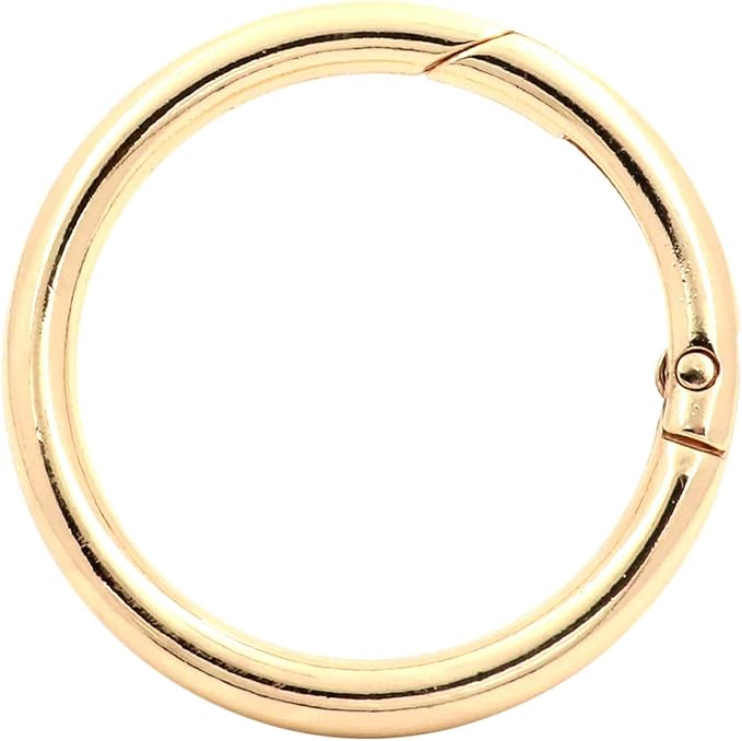 BIKICOCO 1-1/2'' Round Spring Gate O-Ring Clasp Push Snap Hook Belt Hardware Loop, for Handbags, Keys