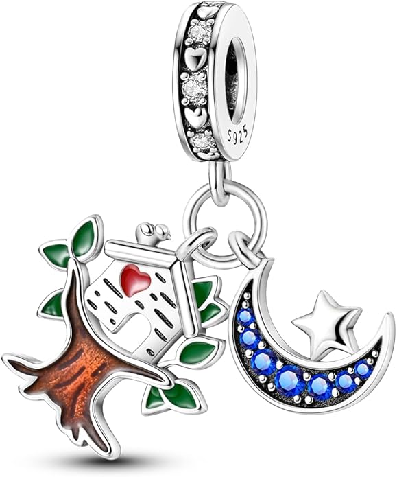 NARMO Charms for Bracelets 925 Sterling Silver Star Dangle Charms Car Keys Lipstick Dangle Charm Beads for Women Bracelets Necklace