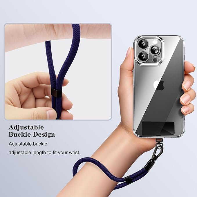 Phone Lanyard, 2 Pack Adjustable Cell Phone Lanyard Hand Phone Wrist Strap with Tether Tabs for Smartphones