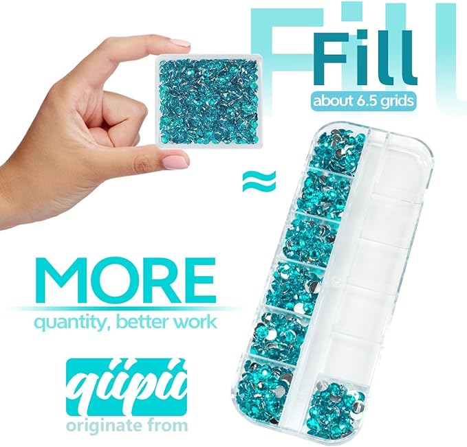 Blue Zircon Crystal Resin Rhinestones w B7000 Jewelry Glue for Bedazzling Crafting Turquoise Blue Flatback Stones Gems 3mm 4mm 5mm 6mm Diamonds Crystals Charms for Nails Face Eye Makeup Crafts
