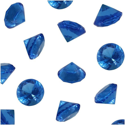 WELMATCH Royal Acrylic Diamond Vase Fillers 1 Pound - 240 pcs 3/4 Inch Wedding Party Event Banquet Birthday Decoration Crystals Gem Table Scatters (Royal, 240 pcs)