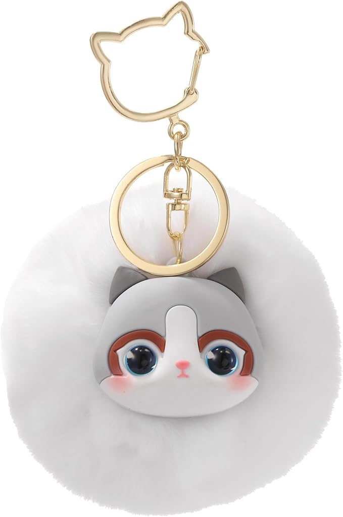 Cat Keychain bag charms for handbags Cute Keychains for Women Kawaii Cat Backpacks Accessories cat plush keychain