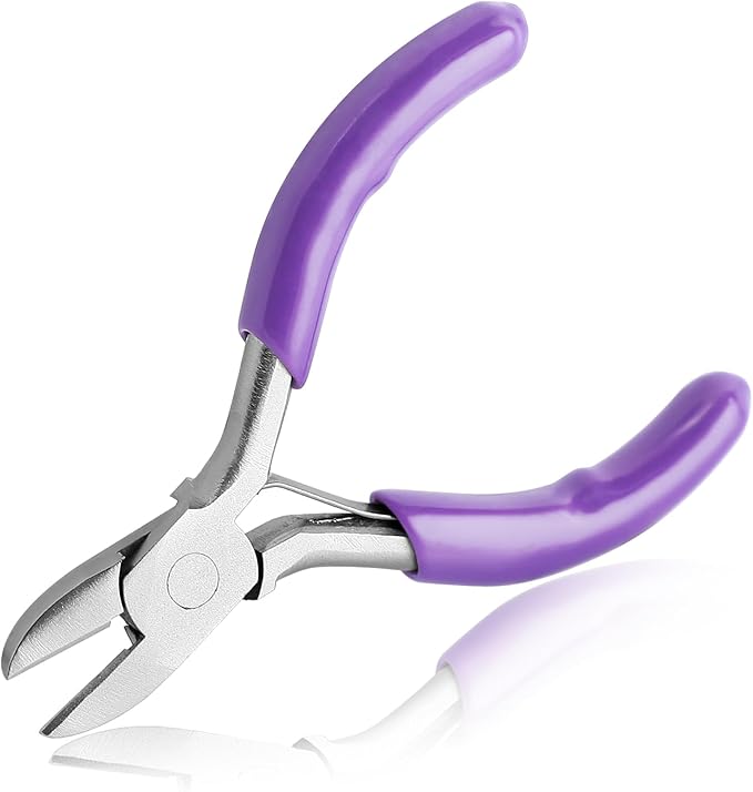 SPEEDWOX 3-Inch Diagonal Cutters Small Wire Cutting Pliers for Jewelry Making, Floral Wire, Zip Ties - Mini Side Cutting Tool, Snips, Flush Pliers