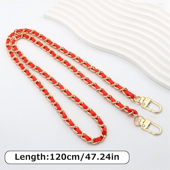 Phone Crossbody Chain Cell Phone Lanyard,Universal Leather+Metal Shouder Strap with Phone Tether Patches (M)