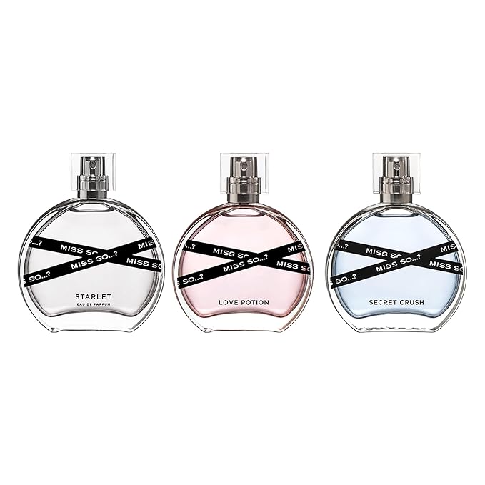 So...? Miss So Set - Perfumes for Women with Floral, Fruity and Vanilla Perfume Notes - 800 Sprays - Gifts for Women - 3 pcs Gift Set