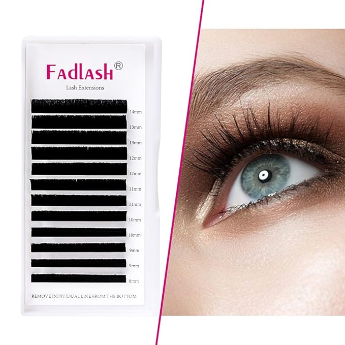 Eyelash Extensions L Curl 0.07 Easy Blooming Lash Extension Matte Rapid Volume Lash Extensions Flowering Easy Fan Volume Lashes (0.07-L, 8-14 Mixed)