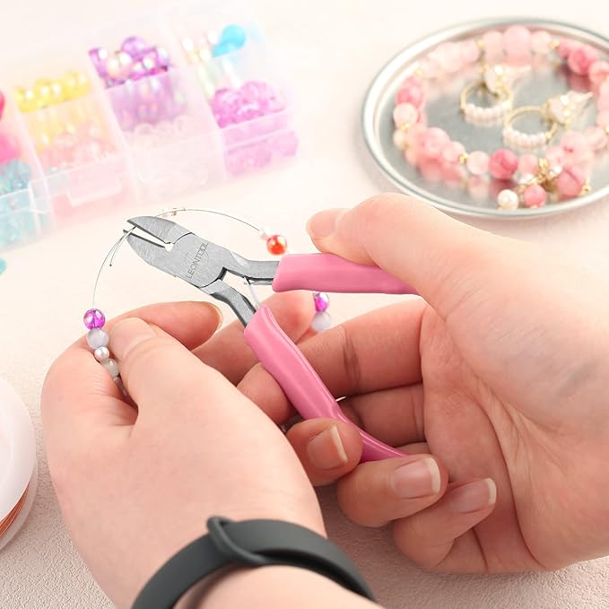4-Inch Side Cutters for Jewelry Making Diagonal Cutting Pliers Wire Cutters Diagonal Side Cutting Pliers Mini Jewelry Making Tool Jewelry Plier for Wire, Zip Ties, Crafting