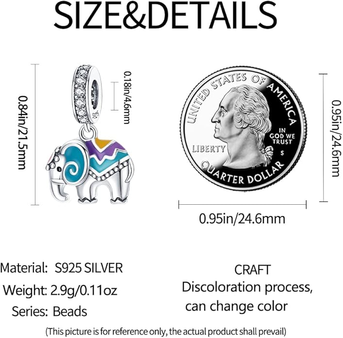 Pandach Animal Charm Bead fits Charms Bracelets for Woman-925 Sterling Silver Dangle Pendant Bead,Jewelry Beads Gifts for Women Bracelet&Necklace