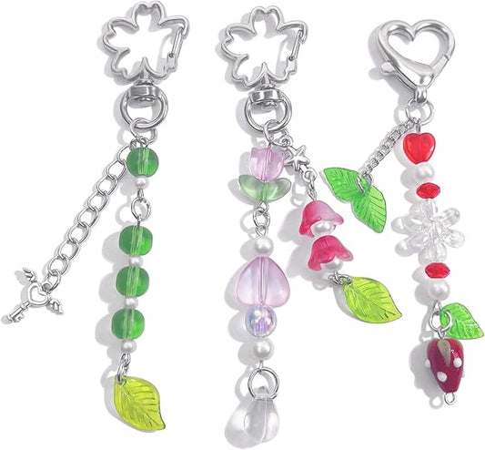 Novelty keychains Aesthetic Y2K Keychain Charms Stylish Keychains Accessories for Women Bag Purse Gifts
