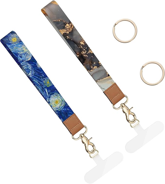2 Pack Phone Wrist Strap Keychain，Cell Phone Lanyard，for Key Chains Car Keys ID Badges Wallet Camera Wrist Strap