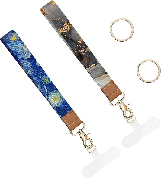2 Pack Phone Wrist Strap Keychain，Cell Phone Lanyard，for Key Chains Car Keys ID Badges Wallet Camera Wrist Strap
