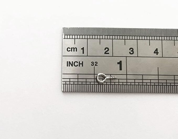 800 Pcs Small Screw Eye Pins 4 x 8mm Eyelet Hooks for Jewelry Marking Silver and Gold