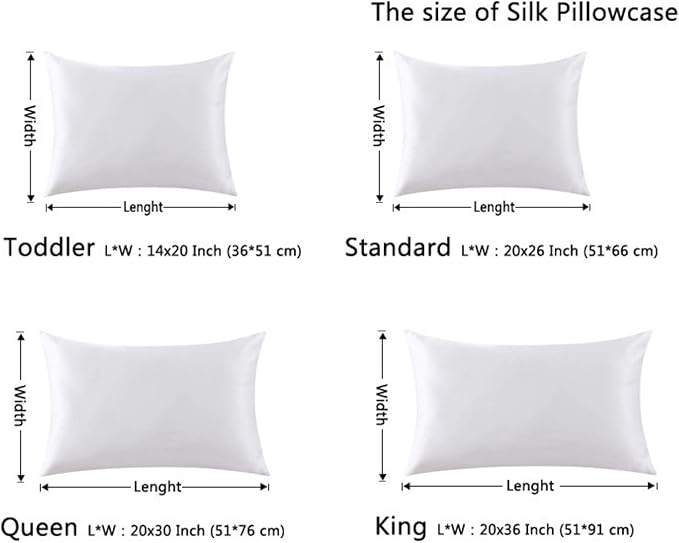 Mulberry Silk Pillowcases Set of 2, Hypoallergenic Satin Pillow Covers for Hair and Skin, with Hidden Zipper, Both Side 100% 19 Momme Silk (Royal Blue,King)
