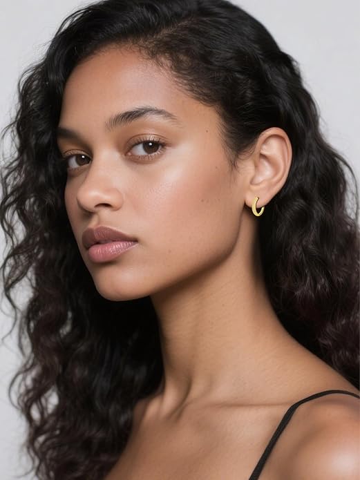 14K Gold Hoop Earrings for Women Hypoallergenic Lightweight Gold Huggie Hoop Earring Jewelry Gift