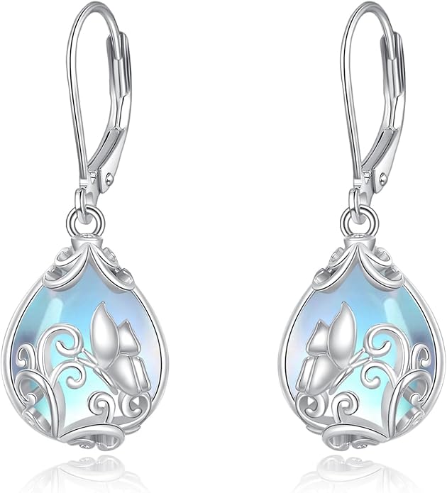 POPLYKE Celtic Filigree Teardrop Drop Dangle Earrings Sterling Silver Leverback Earrings Jewelry for Women
