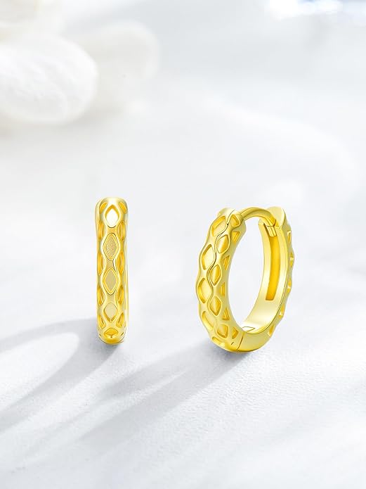 14K Gold Hoop Earrings for Women Hypoallergenic Lightweight Gold Huggie Hoop Earring Jewelry Gift