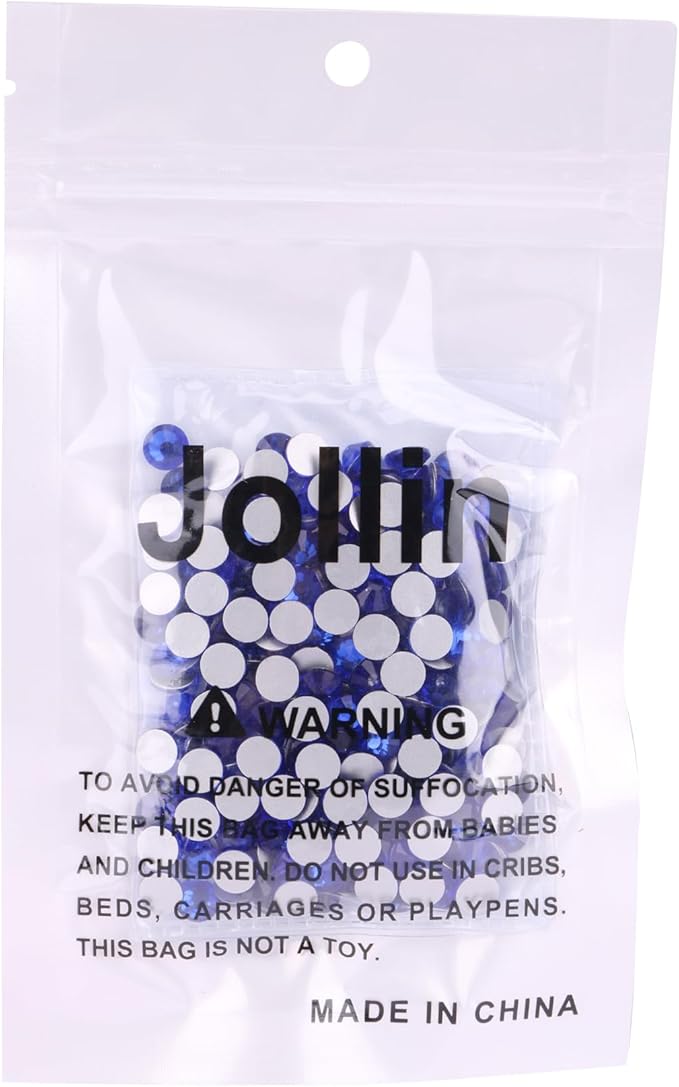 Jollin 288pcs Flatback Rhinestones Glue Fix Crystal Glass Diamantes Gems for Crafting Nail Art Crafts Decorations Clothes Shoes 6.4 mm (ss30, Sapphire)
