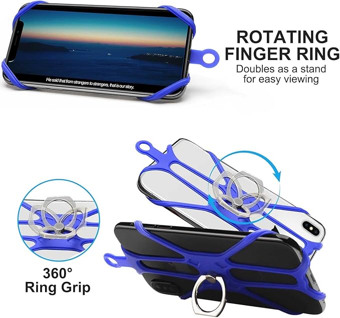 Cell Phone Lanyard Crossbody with Adjustable Neck Strap and Phone Ring Grip,Universal Lanyard for iPhone Lanyards