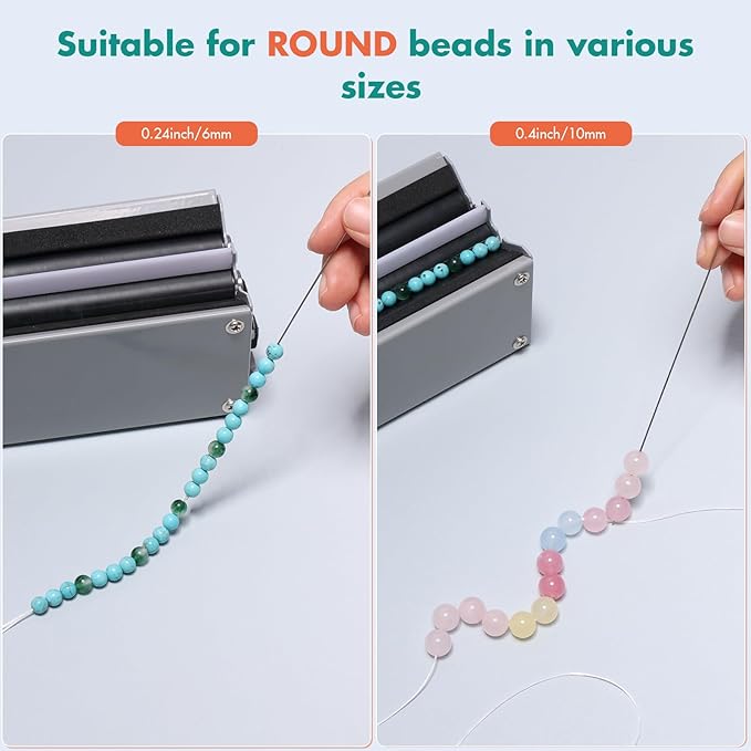 Karsspor Electric Bead Spinner, 2 Channels for Jewelry Design and Beading, Bead Spinner for Jewelry Making, Beads String Machine for Bracelets Necklace Making, Suitable for All Kinds of Beads
