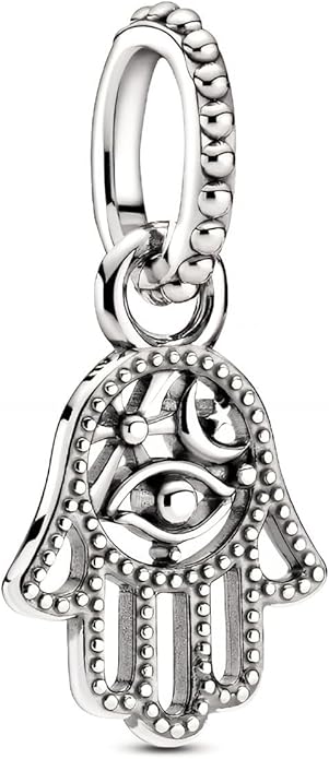 Hamsa Hand Dragon Bible Cross Prayer Charm 925 Sterling Silver Charms Fits Women's Charm Bracelet and Necklace Bead Charms Jewelry Gifts for Sister Friend