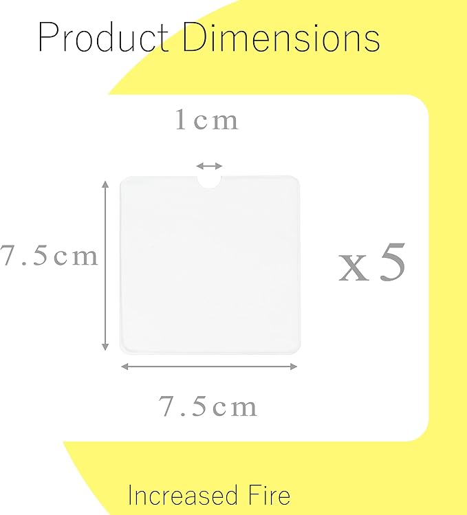 5pcs 2.95in×2.95in Acrylic Keychain Bags Clear Plastic Clear PVC Transparent Scratch Prevention
