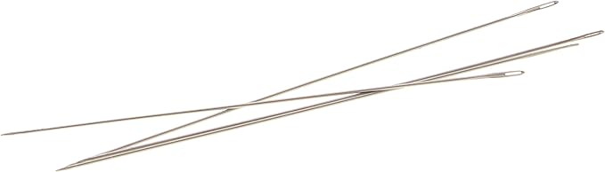 The Beadsmith English Beading Needles, Size 12, 4 Needles per Card, Made in England, Use for Loom Weaving Beadwork, Off-Loom Stitching and Jewelry Making with Seed Beads
