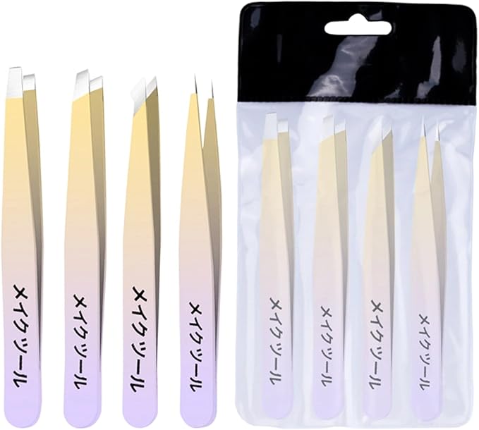 Tweezer Set Professional Stainless Steel Tweezers For Eyebrow Precisions For Facials Hair Splinters Ingrown Hair Removal Eyebrow Tweezers