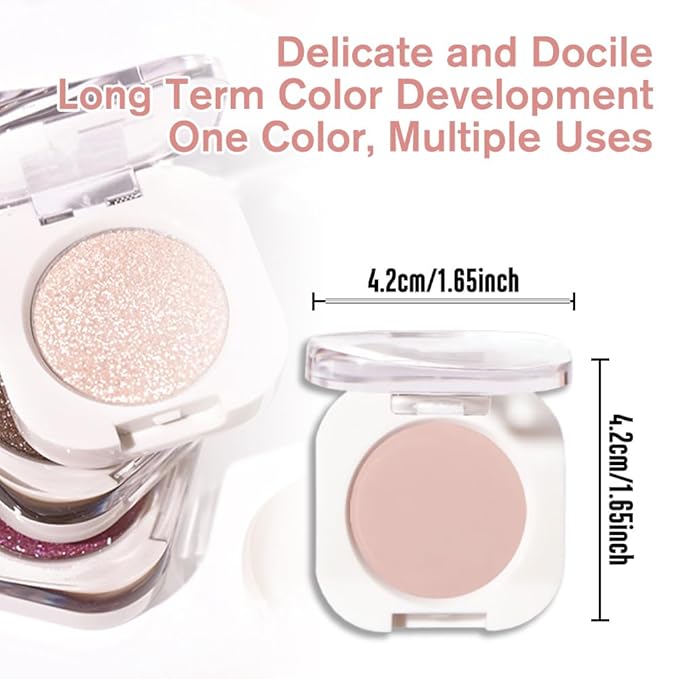 Single Matte Eye Shadow Palette Makeup, Nude Pink Matte Eyeshadow For Mature Women, Monochrome Eye Shadow Makeup, Pigmented Waterproof Sombras Para Ojos, Vegan, Talc, Paraben & Cruelty Free, 19