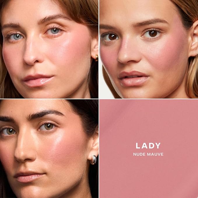 Saie Blush & Glow Holiday Gift Set - Dew Blush for Cheeks & Glowy Super Gel Liquid Highlighter - Skincare Infused Everyday Makeup - Beauty Stocking Stuffers for Dewy, Glowing Skin - Vegan (2 Count)