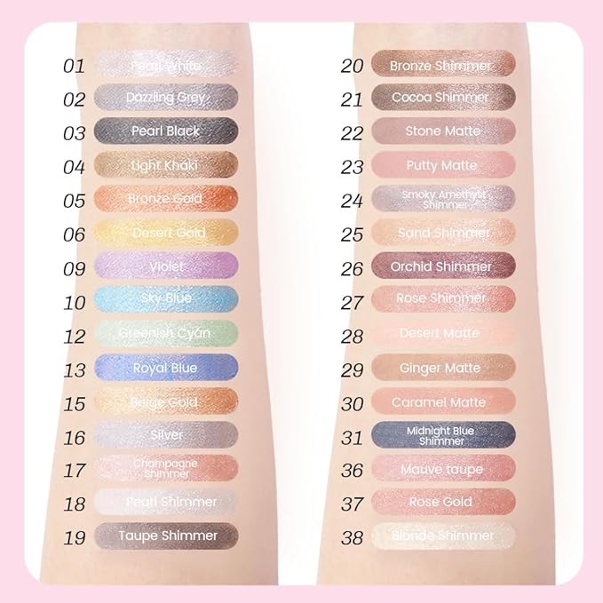 evpct 1Pcs Orchid Shimmer Cream Eye Shadow Brightener Sticks for Eyes Waterproof Pigmented, Double Ended Cream Eyeshadow Stick Pencil Pen with Applicator, Eye Shadow Palette Highlighter Makeup 26