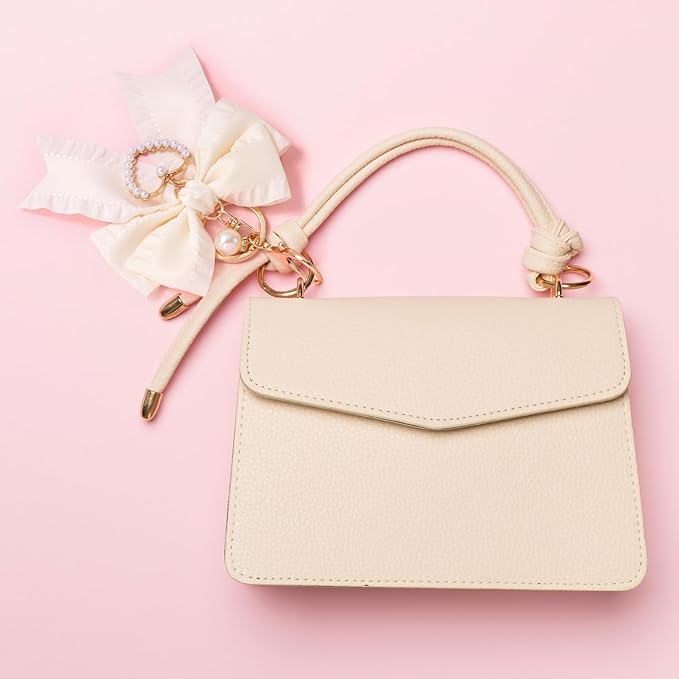 Joez Wonderful Bow Keychains, Coquette Pearl Bookbag Charms, Cute Bow Accessories for Wistlet, Purse, Car Keys
