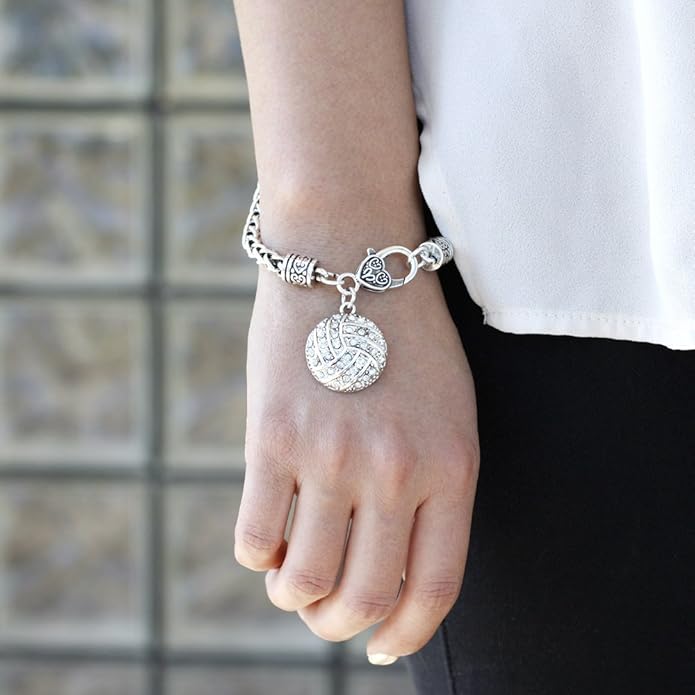 Inspired Silver - Silver Customized Charm Bracelet with Cubic Zirconia Jewelry