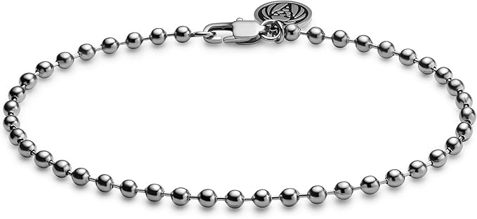 50-Pack 4-Inch Ball Chains with Connectors, 4.5mm Stainless Steel Beaded Chain for Fan Pulls, Dog Tags, Keychains, Crafts, ID Badges, Necklace Chains
