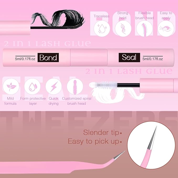 Brown Lash Clusters Kit Natural Dark Brown Eyelash Clusters Wispy Lash Extension Kit Brown Cluster Eyelash Extensions Kit 8-16MM DIY Individual Lashes with Lash Bond and Seal Tweezers by ZANLUFLY