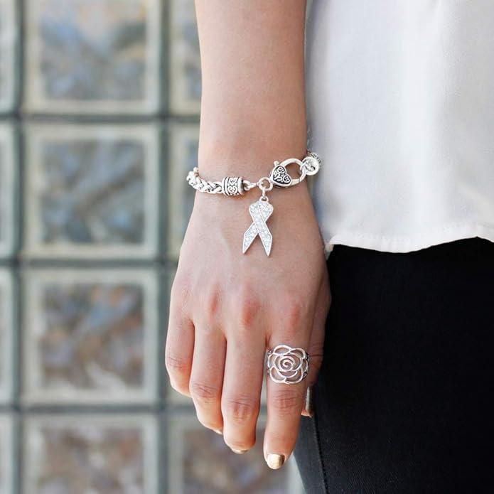 Inspired Silver - Silver Customized Charm Bracelet with Cubic Zirconia Jewelry