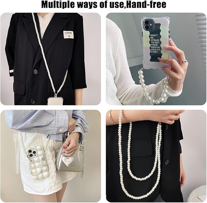 2Pcs Phone Crossbody Lanyard and Wrist Strap, Universal Cell Phone Lanyard Strap with 2Tether Tab