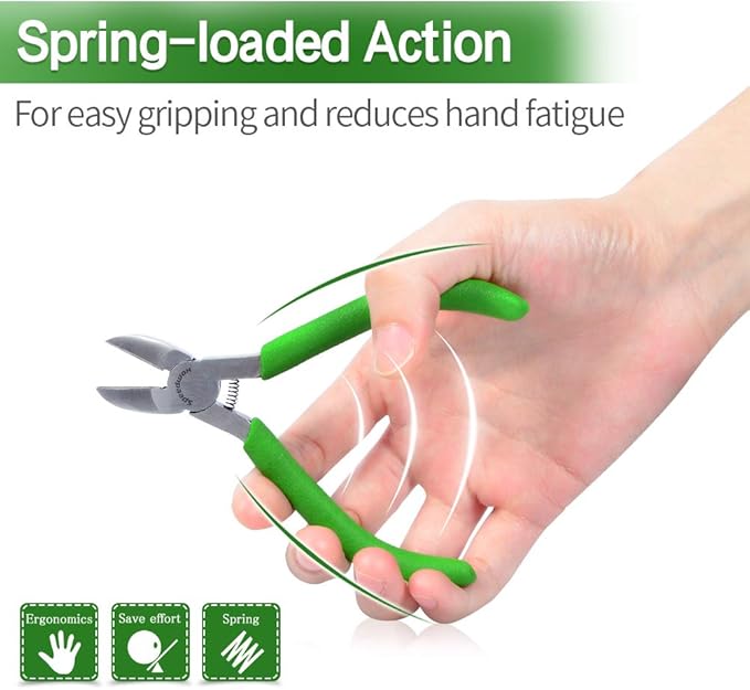 SPEEDWOX Mini Diagonal Pliers Thin Precision Wire Cutters 4-1/2 Inches Small Plastic Nippers Micro Side Cutters Fine Side Cutting Pliers Professional Jewelry Making Tool Beading Hobby Craft DIY