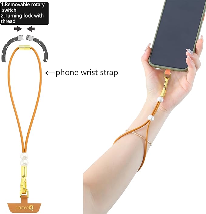 Leather Phone Wrist Strap,Universal Adjustable Key Lanyard,Stylish Wristlet Keychains for Women&Men