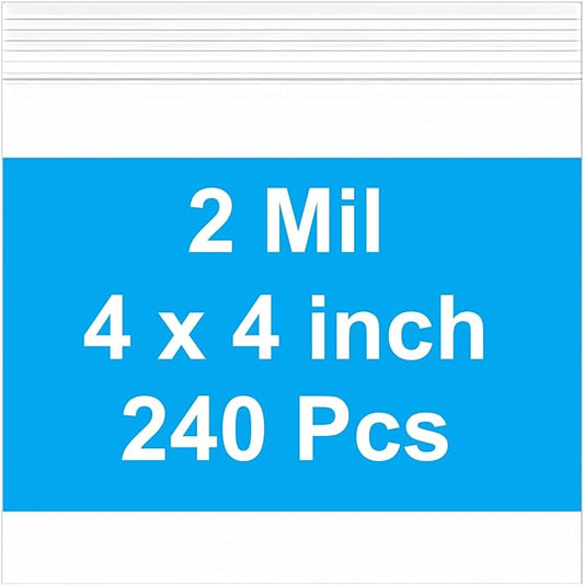 160pcs 4 x 4 inch Small Plastic Bags, 2 mil Thick, Zip Bag, Mini Clear Jewelry Bags, Baggies with Resealable Zip Bag for Small Business, Daily Vitamin, Jewelry, Candy