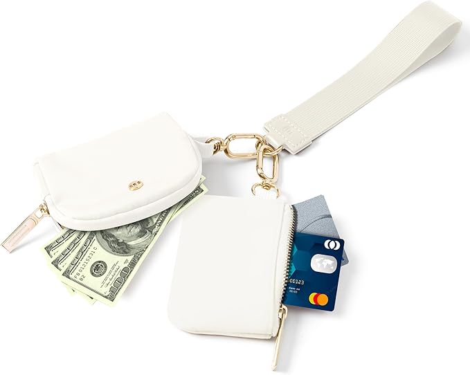 Mum's Memory Mini Zip Around Wristlet Wallet for Women Dual Pouch Wristlet Portable Wallet Coin Purse Mini Women Coin Pocket