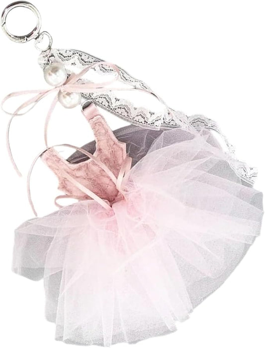 Stylish Tulle Ballet Slipper Keychain Featuring Lace Ribbon And Sparkling Pearls Accessories Bag Purse Decoration Unique Ballet Women