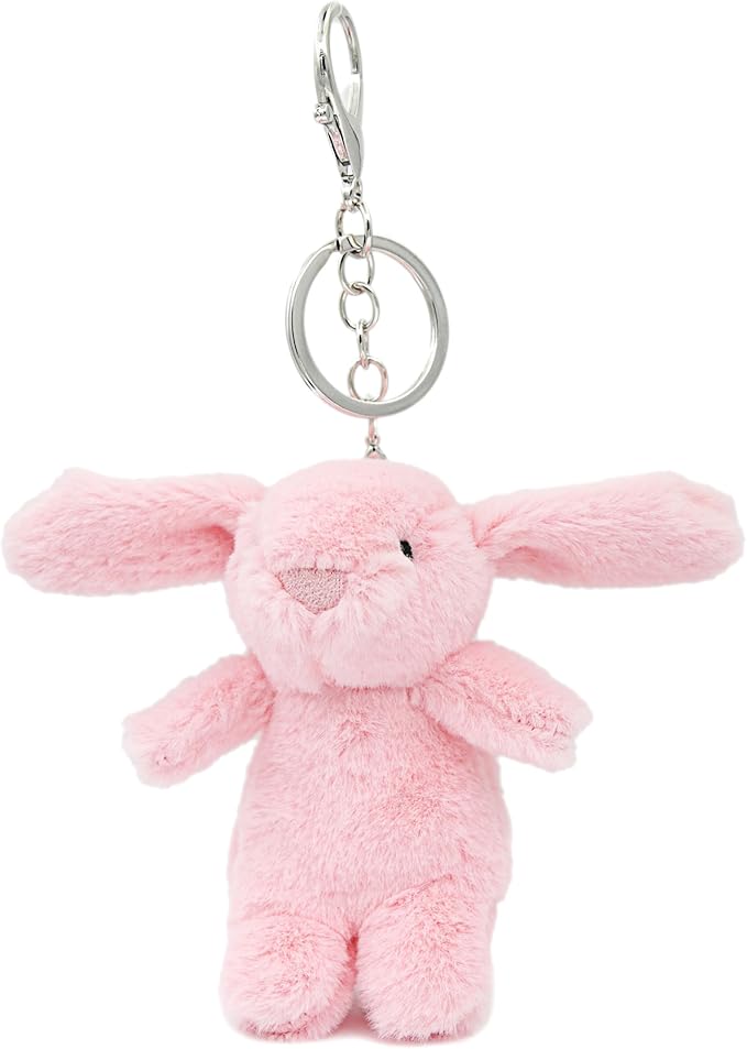 Cute Bunny Plush Keychain, 3.5" Inch Bag Charms for Handbags Backpack Purse Pendant Gift for Women