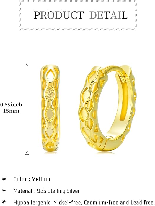 14K Gold Hoop Earrings for Women Hypoallergenic Lightweight Gold Huggie Hoop Earring Jewelry Gift